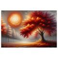SLIKA VATRENO DRVO ŽIVOTA NA JESENSKOM SUNCU - SLIKE STABLA ŽIVOTA - SLIKE