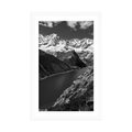 POSTER WITH MOUNT PATAGONIA NATIONAL PARK IN ARGENTINA IN BLACK AND WHITE - BLACK AND WHITE - POSTERS