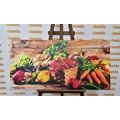 CANVAS PRINT FRESH FRUITS AND VEGETABLES - PICTURES - 🔥 TOTAL SALE 🔥