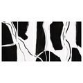 TABLEAU EN 5 PARTIES – LIGNES ABSTRAITES EN NOIR ET BLANC - IMAGES FORMES ABSTRAITES - TABLEAUX