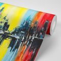 SELF ADHESIVE WALLPAPER OIL PAINTING OF A CITY - SELF-ADHESIVE WALLPAPERS - WALLPAPERS