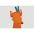 SELF ADHESIVE WALLPAPER CUTE FOX WITH FEATHERS - SELF-ADHESIVE WALLPAPERS - WALLPAPERS