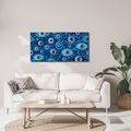 TABLEAU SUR TOILE – MOSAÏQUE ABSTRAITE DE YEUX BLEUS - TABLEAUX PAR THÈME - TABLEAUX