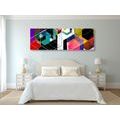 WANDBILD MEHRFARBIGES GEOMETRISCHES ORNAMENT - POP-ART-BILDER - BILDER