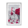 POSTER WITH MOUNT BICYCLE FULL OF ROSES - VASES - POSTERS