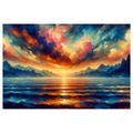 OBRAZ ZÁPAD SLUNCE NAD OCEÁNEM - OBRAZY MOŘE A PLÁŽ - OBRAZY