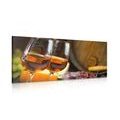 CANVAS PRINT ROSÉ WINE IN GLASSES - PICTURES OF FOOD AND DRINKS - PICTURES