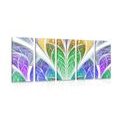 5-PIECE CANVAS PRINT INTERESTING ABSTRACTION OF COLORED GLASS - ABSTRACT PICTURES{% if product.category.pathNames[0] != product.category.name %} - PICTURES{% endif %}