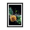 POSTER WITH MOUNT ORGANIC FRUITS AND VEGETABLES - WITH A KITCHEN MOTIF - POSTERS