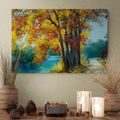 QUADRO ALBERI COI COLORI DELL'AUTUNNO - QUADRI DI NATURA E PAESAGGIO - QUADRI