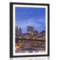 AFFICHE AVEC MONTURE LE BROOKLYN BRIDGE - VILLES - AFFICHES