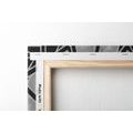 CANVAS PRINT ORIENTAL MOSAIC IN BLACK AND WHITE - BLACK AND WHITE PICTURES - PICTURES