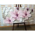 TABLOU FLOARE MAGNOLIE PE FUNDAL ABSTRACT - TABLOU FLORI - TABLOURI