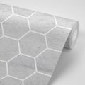 TAPETA ŠEDÝ HEXAGÓN VZOR - VZOROVANÉ TAPETY - TAPETY