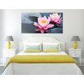 CANVAS PRINT LOTUS FLOWER IN A LAKE - PICTURES FLOWERS - PICTURES