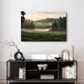 TABLEAU SUR TOILE – MATIN BRUMEUX AU-DESSUS D’UNE PRAIRIE - TABLEAUX DE CHAMPS ET PRAIRIES - TABLEAUX