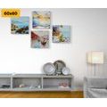 CANVAS PRINT SET PAINTED LANDSCAPE - SET OF PICTURES - PICTURES