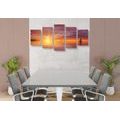 IMPRESSION SUR TOILE EN 5 PARTIES BATEAU ABANDONNÉ EN MER - IMPRESSION SUR TOILE DE NATURE ET PAYSAGE - IMPRESSION SUR TOILE