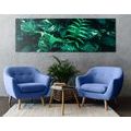 CANVAS PRINT FRESH TROPICAL LEAVES - PICTURES OF NATURE AND LANDSCAPE - PICTURES