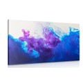 CANVAS PRINT INK IN BLUE-VIOLET SHADES - ABSTRACT PICTURES - PICTURES