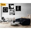 CANVAS PRINT SET FENG SHUI IN BLACK AND WHITE - SET OF PICTURES - PICTURES