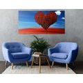 CANVAS PRINT BEAUTIFUL HEART-SHAPED TREE - PICTURES LOVE - PICTURES