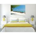 CANVAS PRINT WHITE SANDY BEACH ON THE ISLAND OF BAMBOO - PICTURES - 🔥 TOTAL SALE 🔥