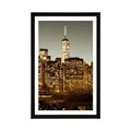 AFFICHE AVEC MONTURE CENTRE DE NEW YORK CITY - VILLES - AFFICHES