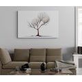 CANVAS PRINT MINIMALISTIC TREE WITHOUT LEAVES - PICTURES OF TREES AND LEAVES - PICTURES