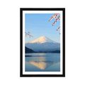 POSTER MIT PASSEPARTOUT BLICK VOM SEE AUF FUJI - NATUR - POSTER