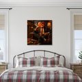 QUADRO SU TELA – ELEGANTE DI HALLOWEEN CON SIGARO - QUADRI HALLOWEEN E HORROR - STAMPE E QUADRI