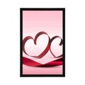 POSTER HEARTS WITH A RIBBON - LOVE - POSTERS