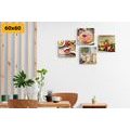 CANVAS PRINT SET FINE STILL LIFE FOR THE KITCHEN - SET OF PICTURES - PICTURES