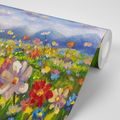 SELF ADHESIVE WALLPAPER OIL PAINTING WILD FLOWERS - SELF-ADHESIVE WALLPAPERS - WALLPAPERS