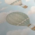 CANVASTAVLA PASTELLFÄRGADE LUFTBALLONGER BLAND MOLNEN - BARNTAVLOR MED FORDON - TAVLOR