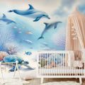 TAPETA PODMOŘSKÝ SVĚT S DELFÍNY - TAPETY MOŘŠTÍ ŽIVOČICHOVÉ - TAPETY