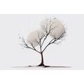 CANVAS PRINT MINIMALISTIC TREE WITHOUT LEAVES - PICTURES OF TREES AND LEAVES - PICTURES