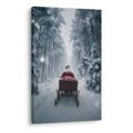 VÁNOČNÍ OBRAZ POHÁDNOVÝ SANTA V LESE - VÁNOČNÍ A ZIMNÍ OBRAZY - PICTURES