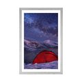 AFFICHE AVEC MONTURE TENTE SOUS LE CIEL NOCTURNE - NATURE - AFFICHES