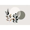 CANVAS PRINT MINIMALIST LEAVES WITH A BOHO BACKGROUND - PICTURES OF TREES AND LEAVES - PICTURES