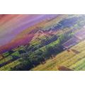 CANVAS PRINT HAYSTACKS IN THE CARPATHIAN MOUNTAINS - PICTURES OF NATURE AND LANDSCAPE - PICTURES