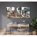 5-PIECE CANVAS PRINT ABSTRACT CITYSCAPE - PICTURES OF CITIES - PICTURES