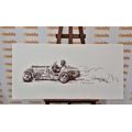 CANVAS PRINT RETRO RACING CAR - VINTAGE AND RETRO PICTURES - PICTURES