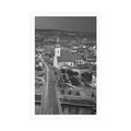 POSTER VIEW OF BRATISLAVA AT NIGHT IN BLACK AND WHITE - BLACK AND WHITE - POSTERS