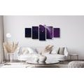 5-PIECE CANVAS PRINT BEAUTIFUL PURPLE ABSTRACTION - ABSTRACT PICTURES{% if product.category.pathNames[0] != product.category.name %} - PICTURES{% endif %}