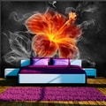 FOTO TAPETA - FIERY FLOWER INSIDE THE SMOKE - TAPETE - 🔥 TOTALNA RASPRODAJA 🔥
