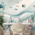 SAMOLEPÍCÍ TAPETA PODMOŘSKÝ SVĚT S ŽELVAMI - ΤΑΠΕΤΣΑΡΊΑ ΨΑΡΙΏΝ - ΤΑΠΕΤΣΑΡΊΕΣ