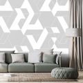 SAMOLJEPLJIVA TAPETA GEOMETRIJSKA SLAGALICA U SIVO-BIJELOJ - SAMOLJEPLJIVE TAPETE - TAPETE