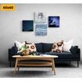 CANVAS PRINT SET LONE WOLF - SET OF PICTURES - PICTURES