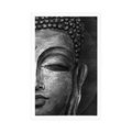 POSTER FACE OF BUDDHA IN BLACK AND WHITE - BLACK AND WHITE - POSTERS